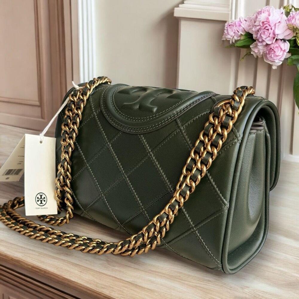 🚫SOLD🚫Tory Burch Soft Fleming Convertible Shoulder Bag in Sycamore (Green) - Picture 7 of 17
